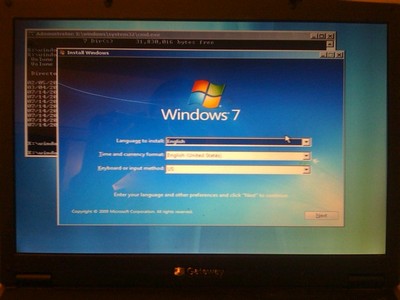 установка windows 7 c диска